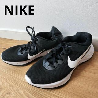 ナイキ(NIKE)のNIKE　ナイキ　黒　スニーカー　ランニングシューズ　レボリューション6　US7(スニーカー)