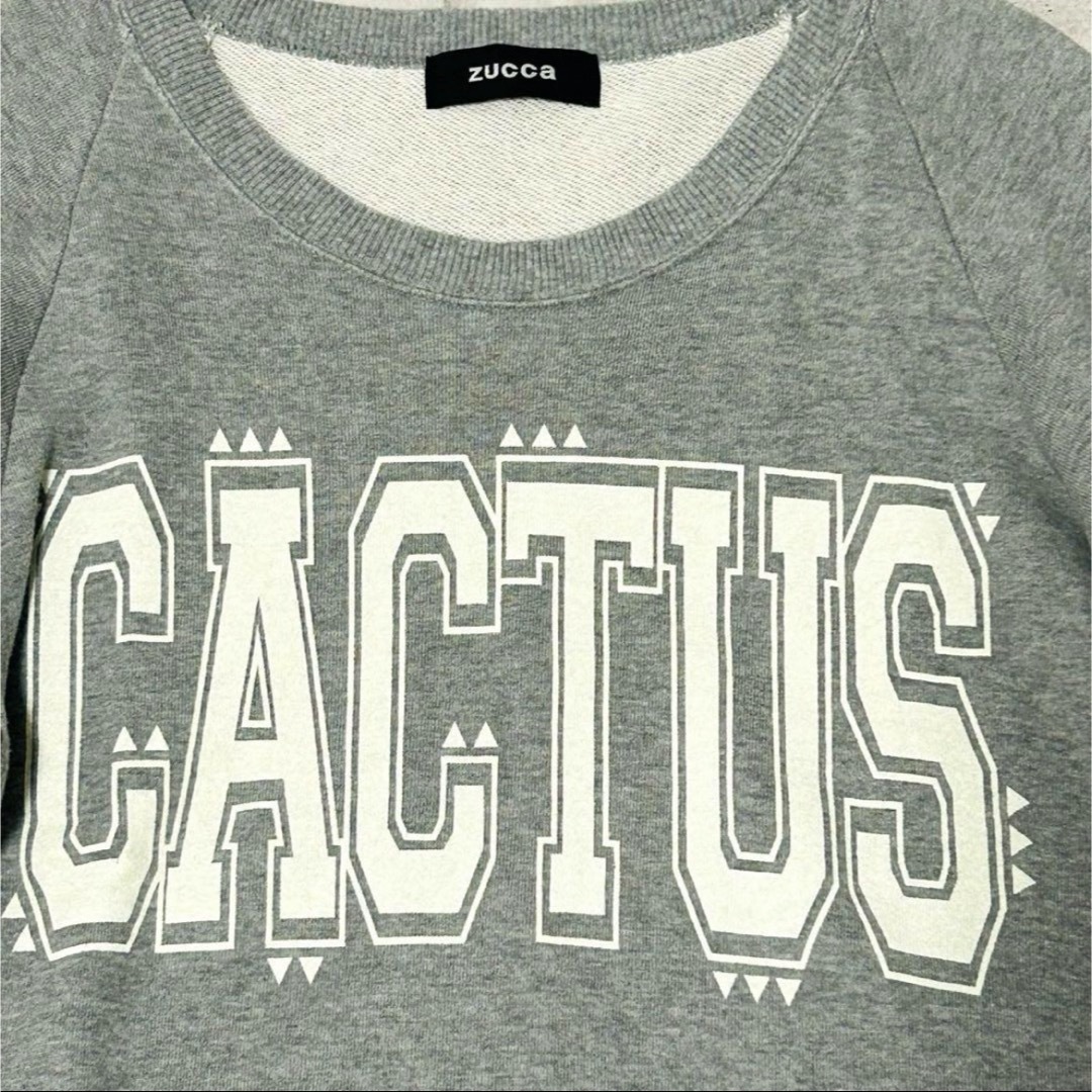 ZUCCa(ズッカ)の【ズッカ】cactusプリント　スエットワンピース　グレー　サボテン　日本製 レディースのワンピース(その他)の商品写真