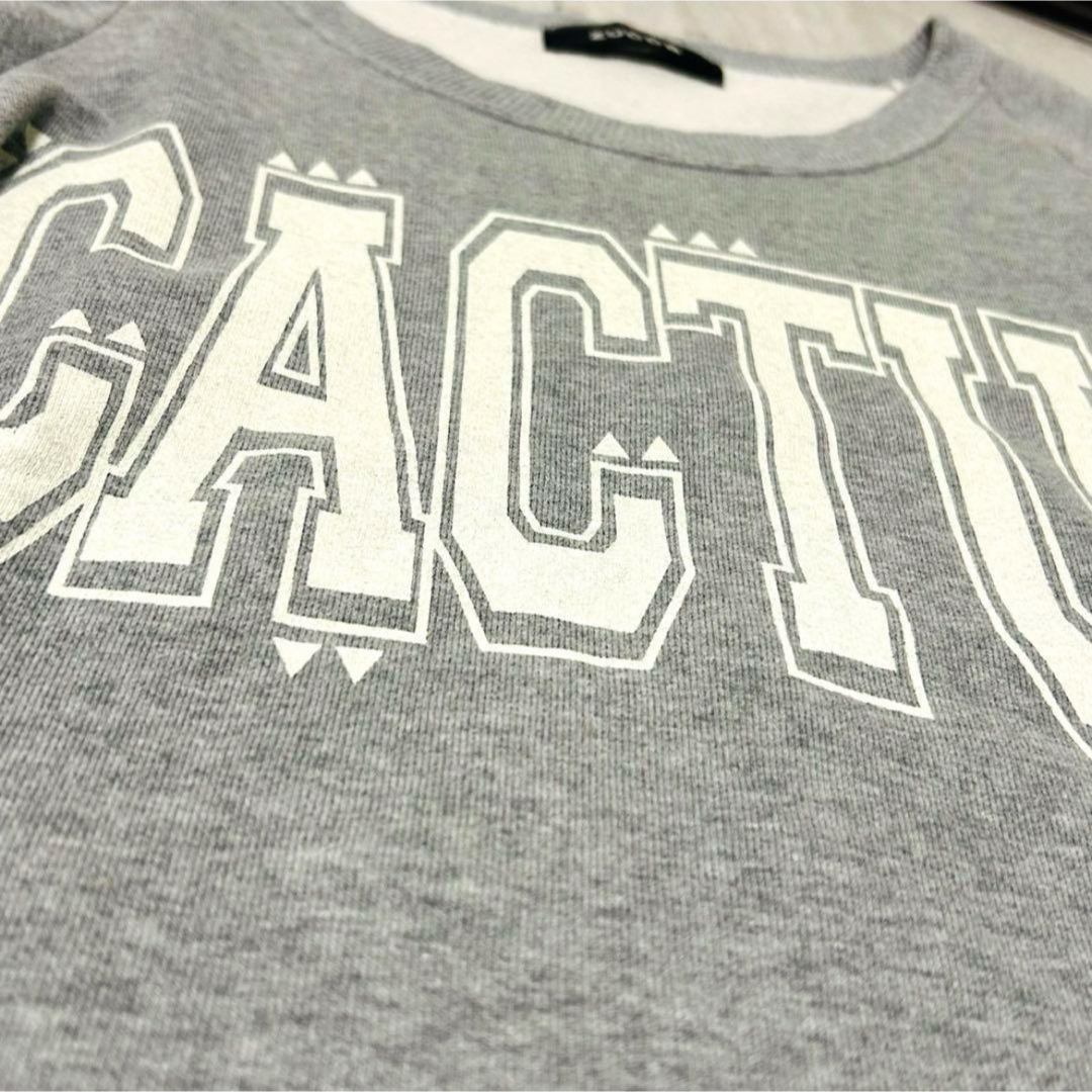 ZUCCa(ズッカ)の【ズッカ】cactusプリント　スエットワンピース　グレー　サボテン　日本製 レディースのワンピース(その他)の商品写真