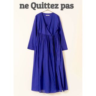 ne Quittez pas - 【完売品】ne Quittez pas ヌキテパ　ガウン　カシュクールワンピース