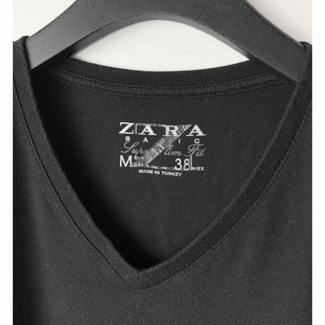 ZARA(ザラ)のZARA ザラ ロングスリーブTシャツ 長袖 M 黒 メンズのトップス(Tシャツ/カットソー(七分/長袖))の商品写真