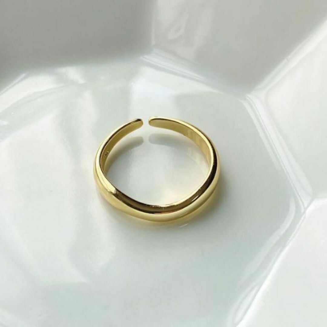 ゴールド simple open ring レディースのアクセサリー(リング(指輪))の商品写真