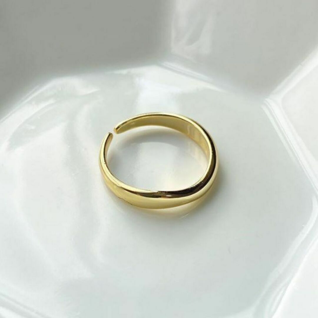 ゴールド simple open ring レディースのアクセサリー(リング(指輪))の商品写真