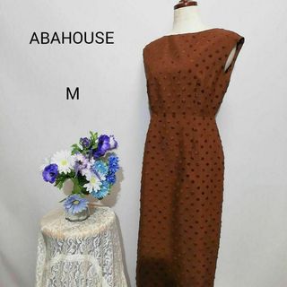 アバハウス(ABAHOUSE)のABAHOUSE　極上美品　ドレス　ワンピース　パーティー　ブラウン色系　М(ひざ丈ワンピース)