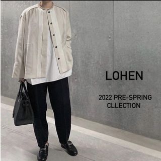 LOHEN ローヘン 比翼仕立て ノーカラー ジャケット