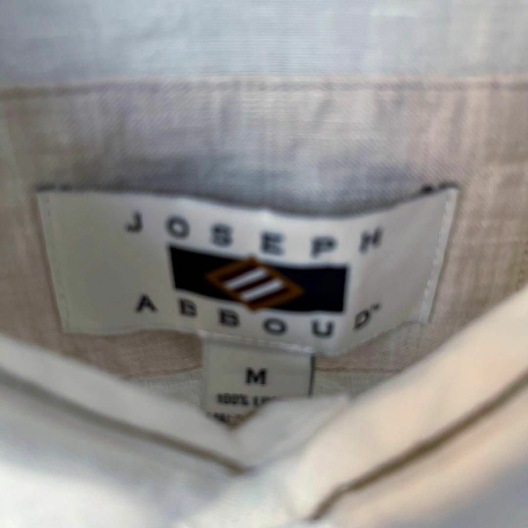 アメリカ古着　JOSEPH ABBOUD リネン2WAYシャツ　M白ユニセックス メンズのトップス(シャツ)の商品写真