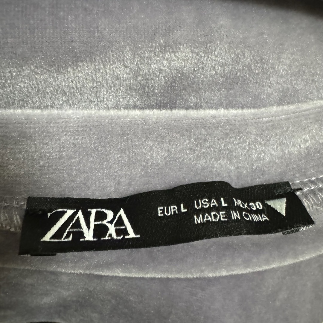 ZARA(ザラ)の【ZARA】ベロアカットソー レディースのトップス(カットソー(長袖/七分))の商品写真
