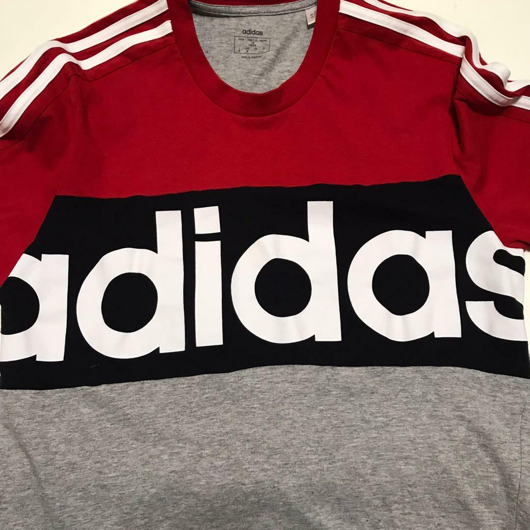 adidas(アディダス)の【美品】アディダス　ビッグロゴ入りTシャツ 美品　マルチカラー　F977 メンズのトップス(Tシャツ/カットソー(半袖/袖なし))の商品写真