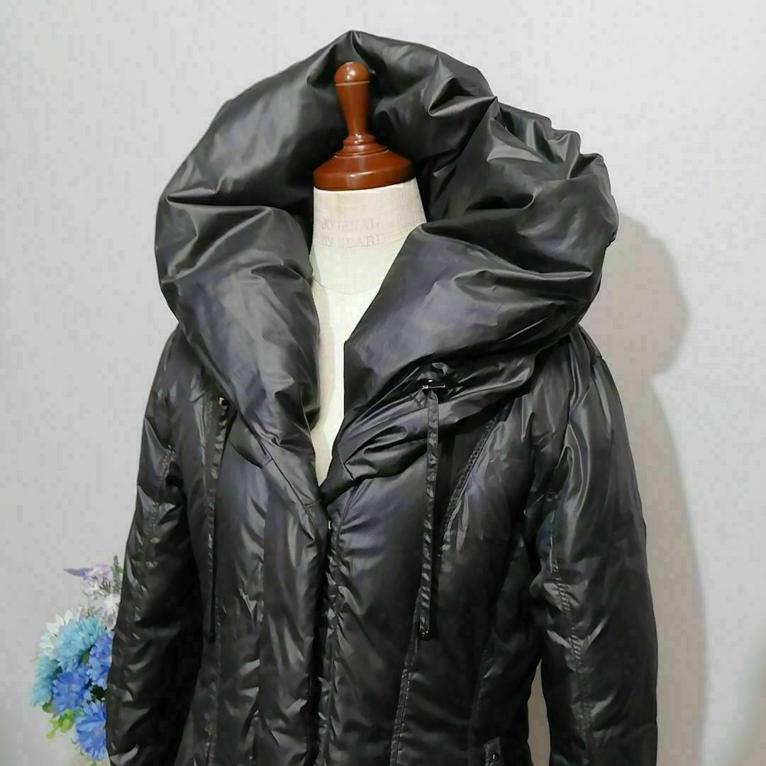 Otto　極上美品　ダウンコート　Lサイズ　黒色　女優襟 レディースのジャケット/アウター(ダウンコート)の商品写真
