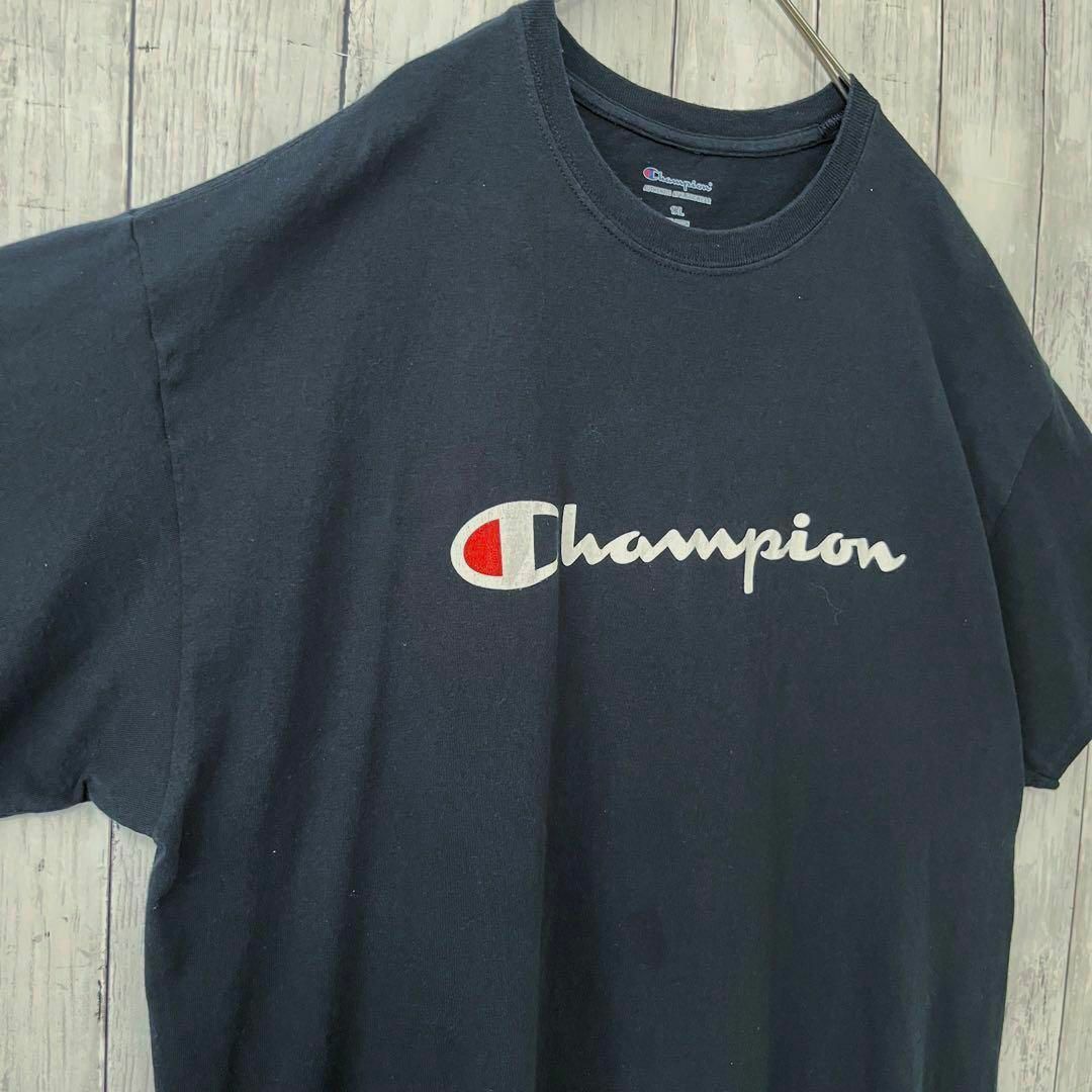 Champion(チャンピオン)のアメリカ古着CHAMPION チャンピオンロゴプリントTシャツ　サイズXL 黒 メンズのトップス(Tシャツ/カットソー(半袖/袖なし))の商品写真