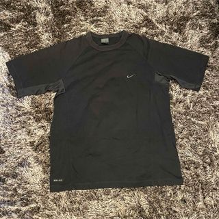 ナイキ(NIKE)の破格 美品 ナイキ DRIFIT シャツ サイズM ブラック 黒(Tシャツ/カットソー(半袖/袖なし))