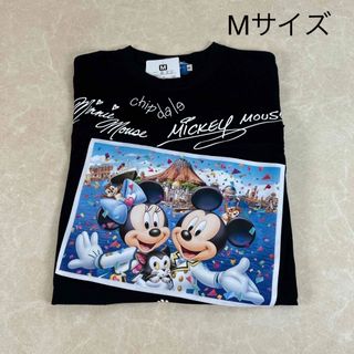 ディズニー(Disney)のディズニー　サイン　Tシャツ　ブラック　Mサイズ　半袖　ミッキー(キャラクターグッズ)