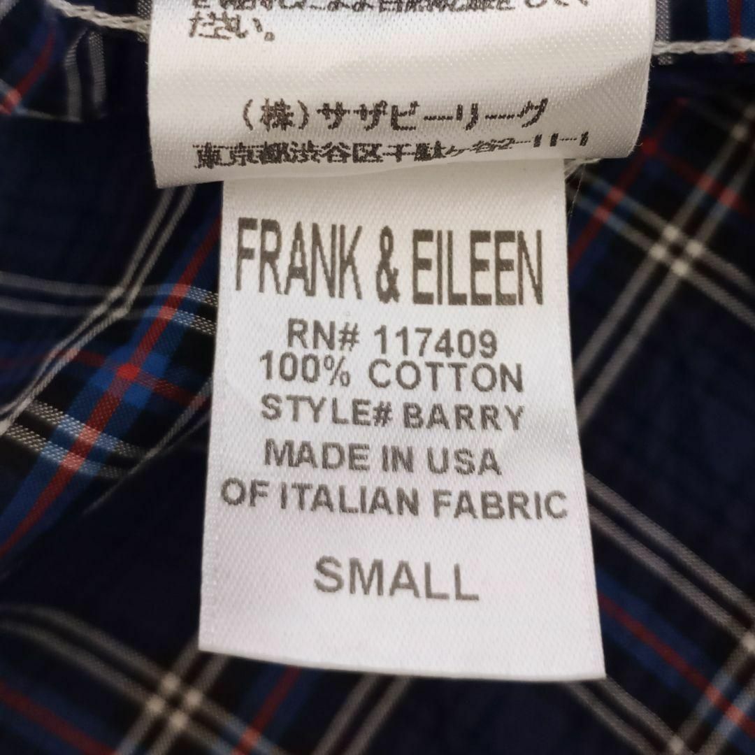 Frank&Eileen(フランクアンドアイリーン)の美品 Frank＆Eileen BARRY 綿 スキッパーシャツ チェック柄 レディースのトップス(シャツ/ブラウス(長袖/七分))の商品写真