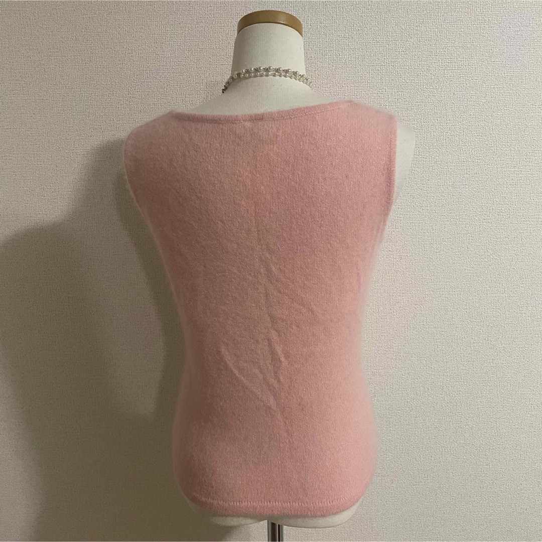 Courreges(クレージュ)のCourreges クレージュ アンゴラ混 ウール ニット ベスト pink レディースのトップス(ニット/セーター)の商品写真