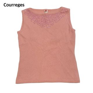 クレージュ(Courreges)のCourreges クレージュ アンゴラ混 ウール ニット ベスト pink(ニット/セーター)