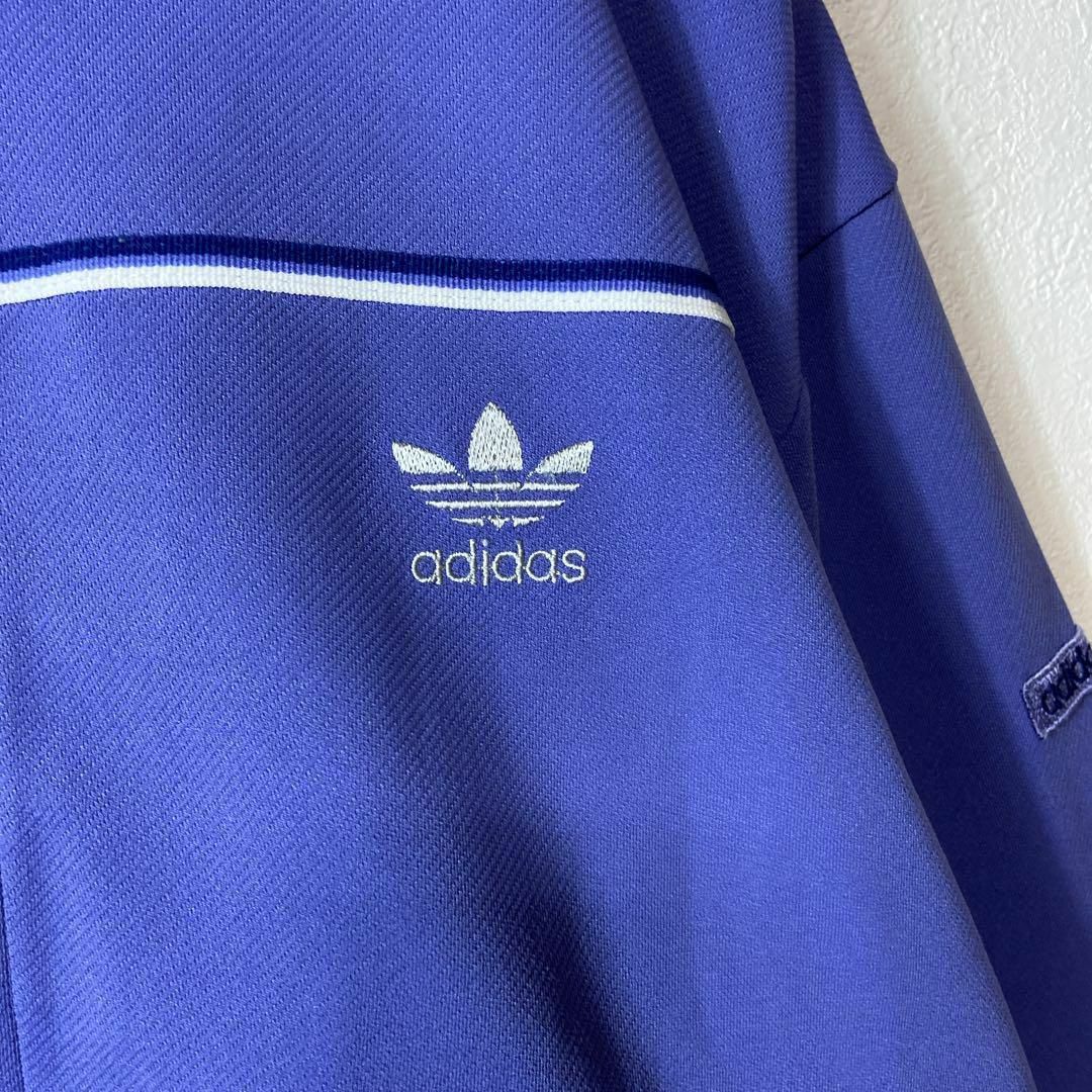 adidas(アディダス)の【デサント製◎】adidasトラックジャケット古着トレフォイル刺繍ロゴ90sM メンズのトップス(ジャージ)の商品写真