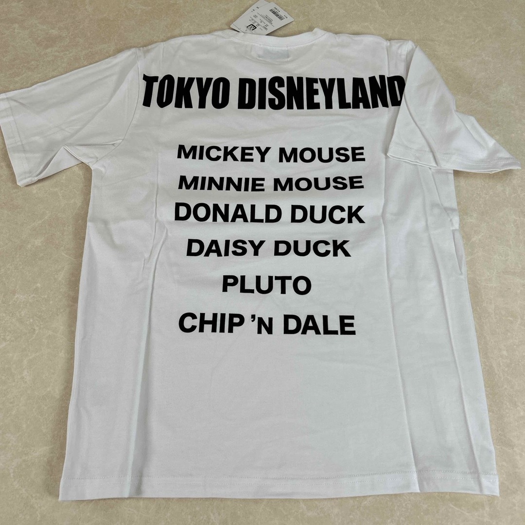 Disney(ディズニー)のディズニー　サイン　Tシャツ　ホワイト　Mサイズ　半袖　ミッキー エンタメ/ホビーのおもちゃ/ぬいぐるみ(キャラクターグッズ)の商品写真