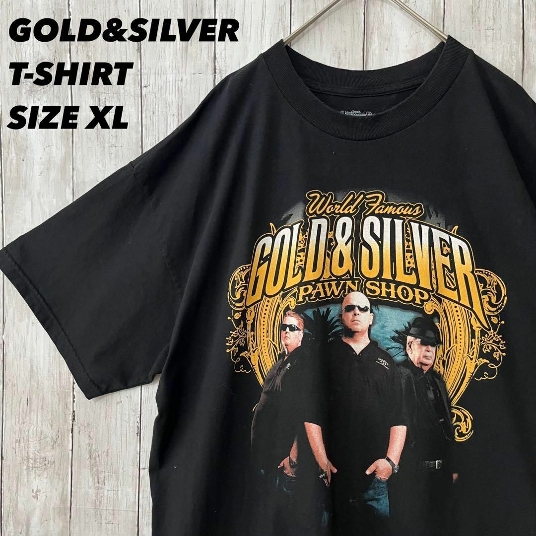 アメリカ古着GOLD&SILVER ビッグプリントTシャツ　サイズXLメンズ春夏 メンズのトップス(Tシャツ/カットソー(半袖/袖なし))の商品写真