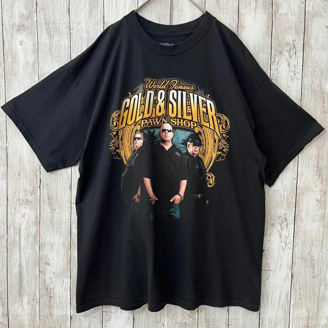 アメリカ古着GOLD&SILVER ビッグプリントTシャツ　サイズXLメンズ春夏 メンズのトップス(Tシャツ/カットソー(半袖/袖なし))の商品写真