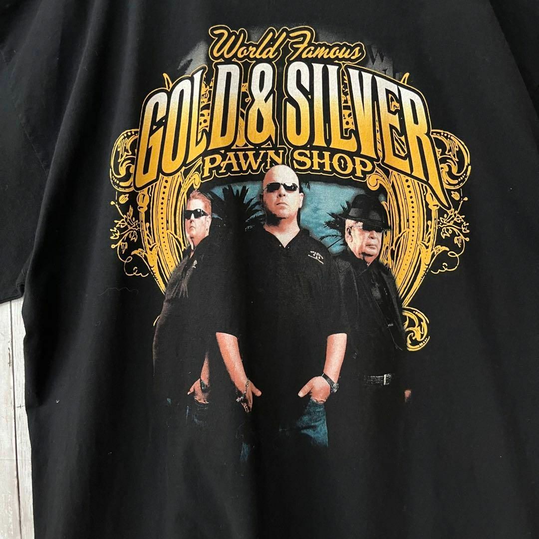 アメリカ古着GOLD&SILVER ビッグプリントTシャツ　サイズXLメンズ春夏 メンズのトップス(Tシャツ/カットソー(半袖/袖なし))の商品写真