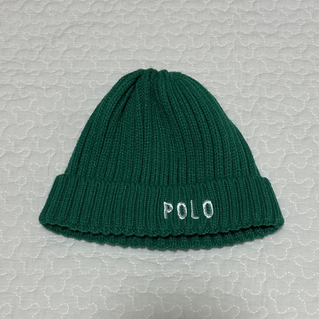 POLO（RALPH LAUREN）(ポロ)のPOLO ベビー用ニット帽 グリーン キッズ/ベビー/マタニティのこども用ファッション小物(帽子)の商品写真