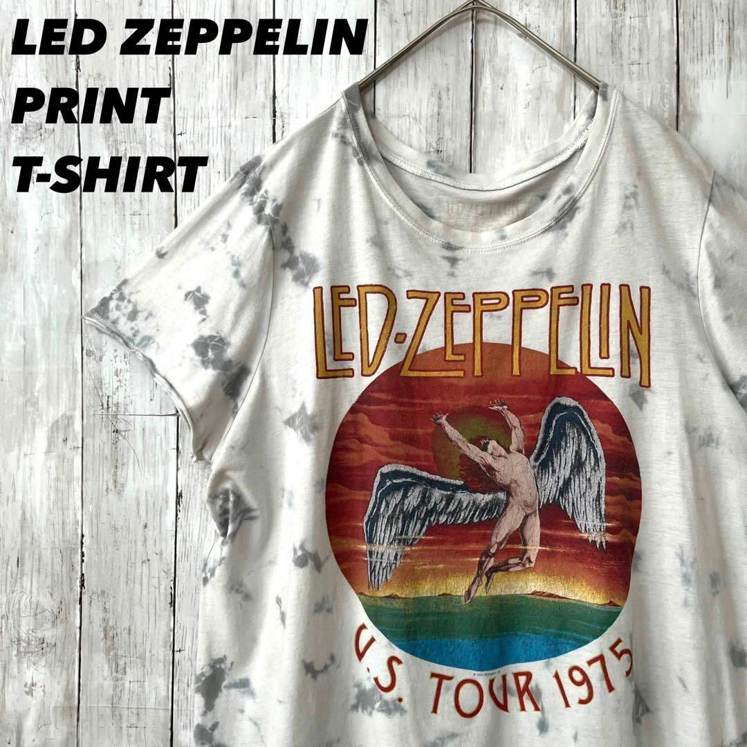 MUSIC TEE(ミュージックティー)のレディースロックバンドTシャツ古着LED ZEPPELINレッドツェッペリン春夏 レディースのトップス(Tシャツ(半袖/袖なし))の商品写真