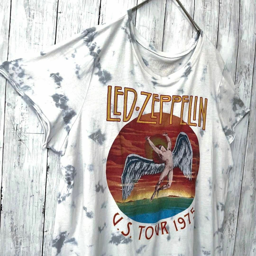 MUSIC TEE(ミュージックティー)のレディースロックバンドTシャツ古着LED ZEPPELINレッドツェッペリン春夏 レディースのトップス(Tシャツ(半袖/袖なし))の商品写真