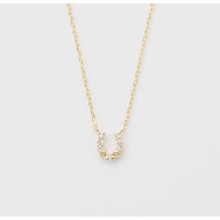 アガット(agete)のアガット　ホースシュー　１８Ｋ　ダイヤネックレス(ネックレス)