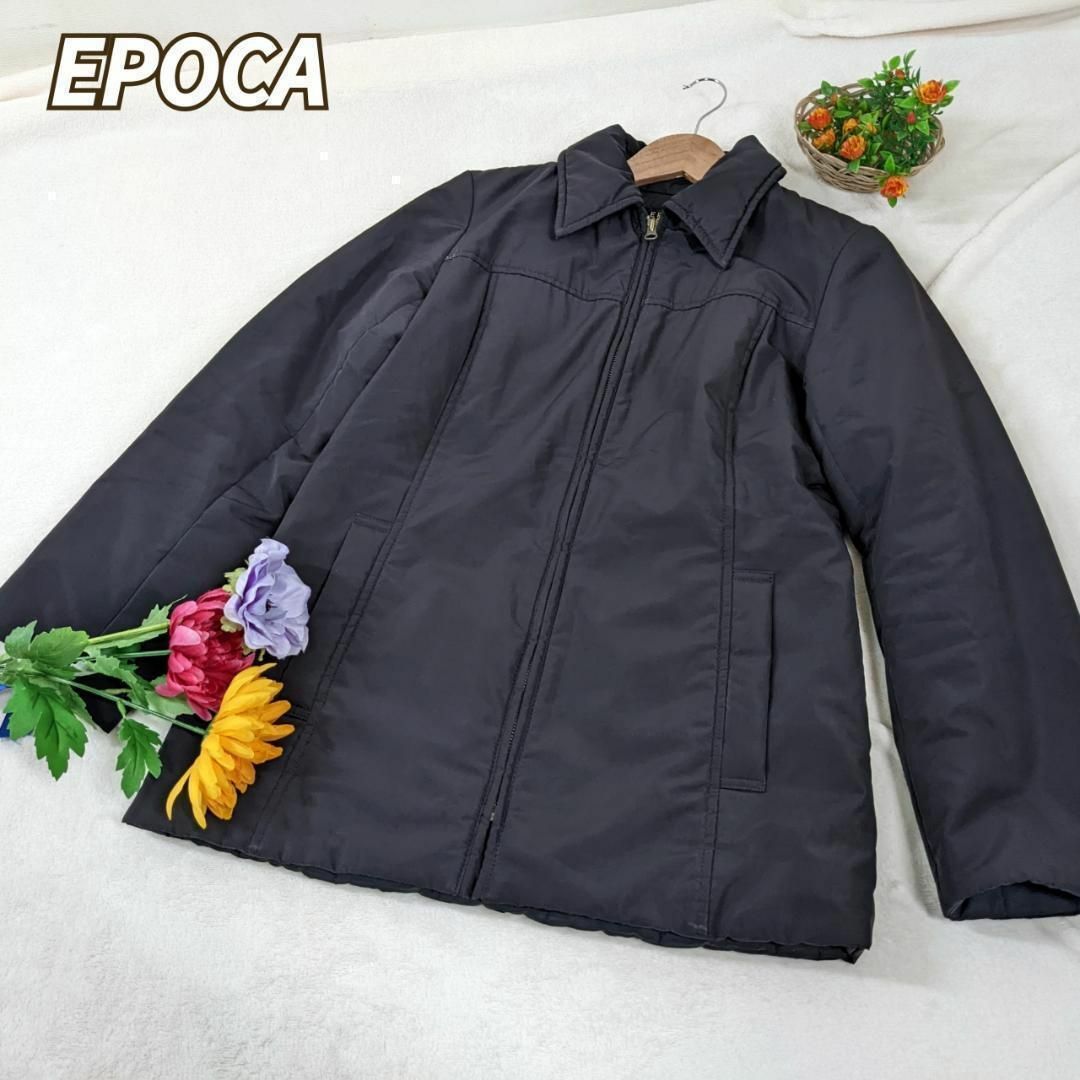 EPOCA(エポカ)の【エポカ】中綿ジャケット　40　L　レディース　黒　アウター レディースのジャケット/アウター(ブルゾン)の商品写真