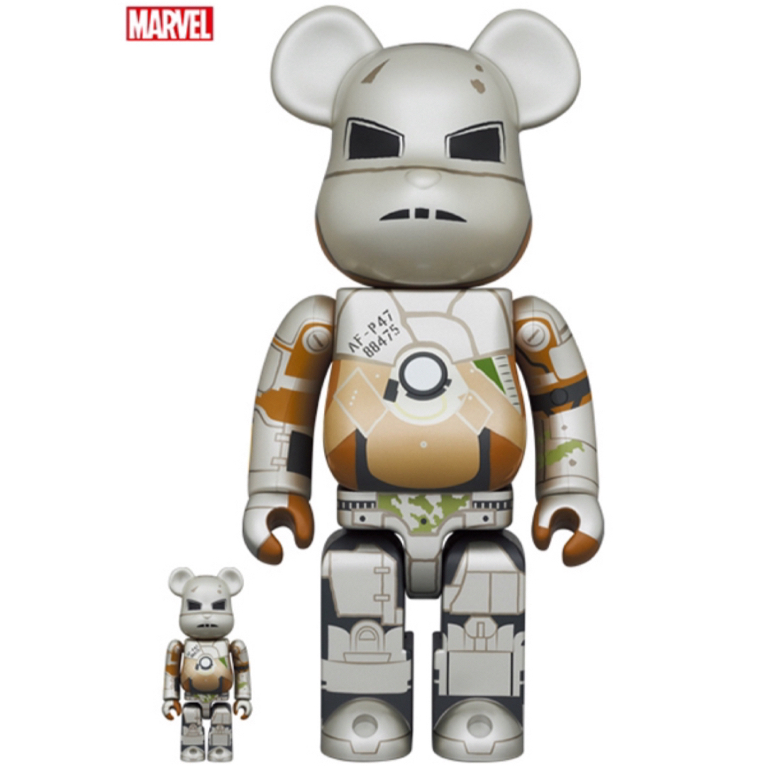 BE@RBRICK IRON MAN MARK Ⅰ 100％ & 400％ ハンドメイドのおもちゃ(フィギュア)の商品写真