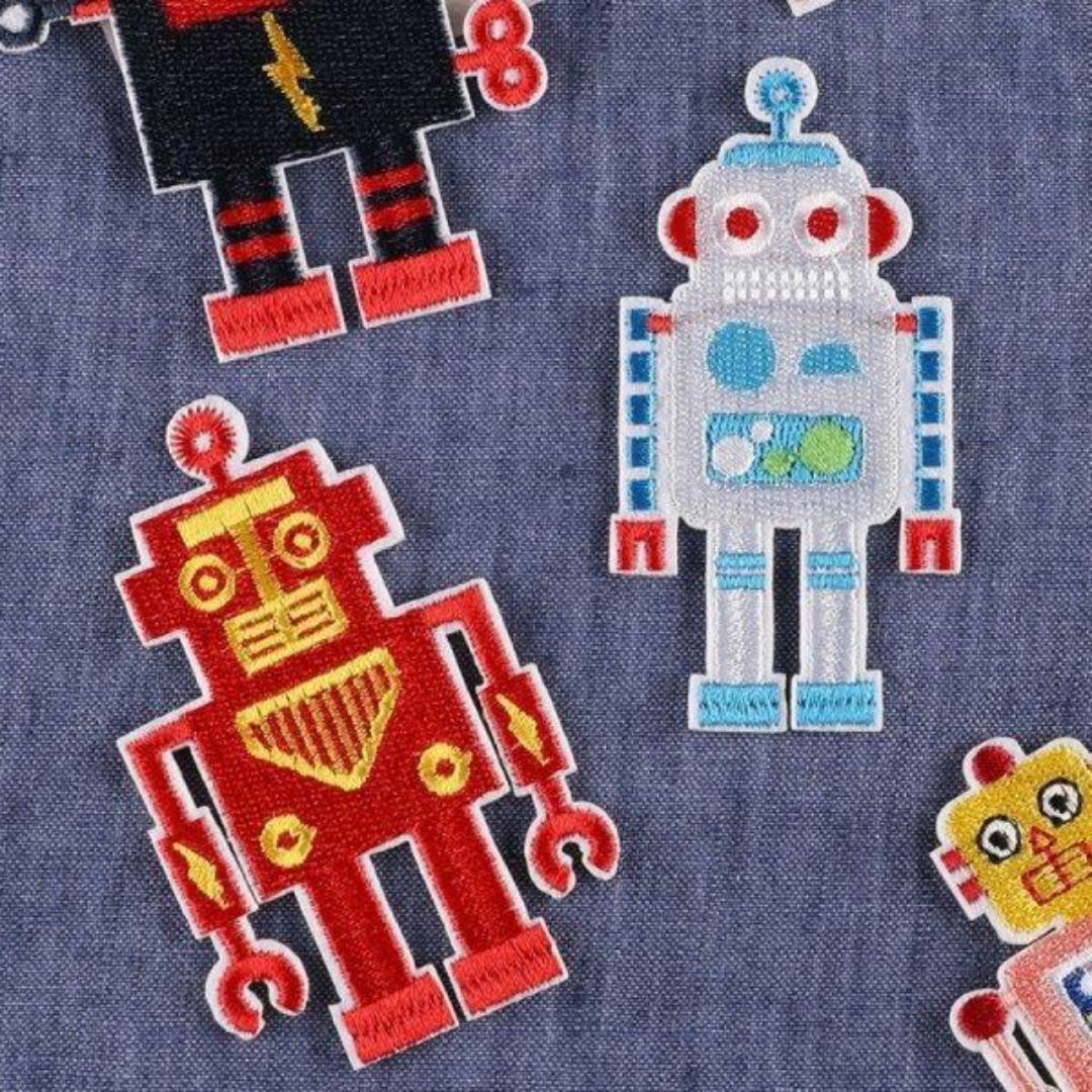 アイロンワッペン ロボット Robot 9枚セット アップリケ ハンドメイド ハンドメイドの素材/材料(各種パーツ)の商品写真