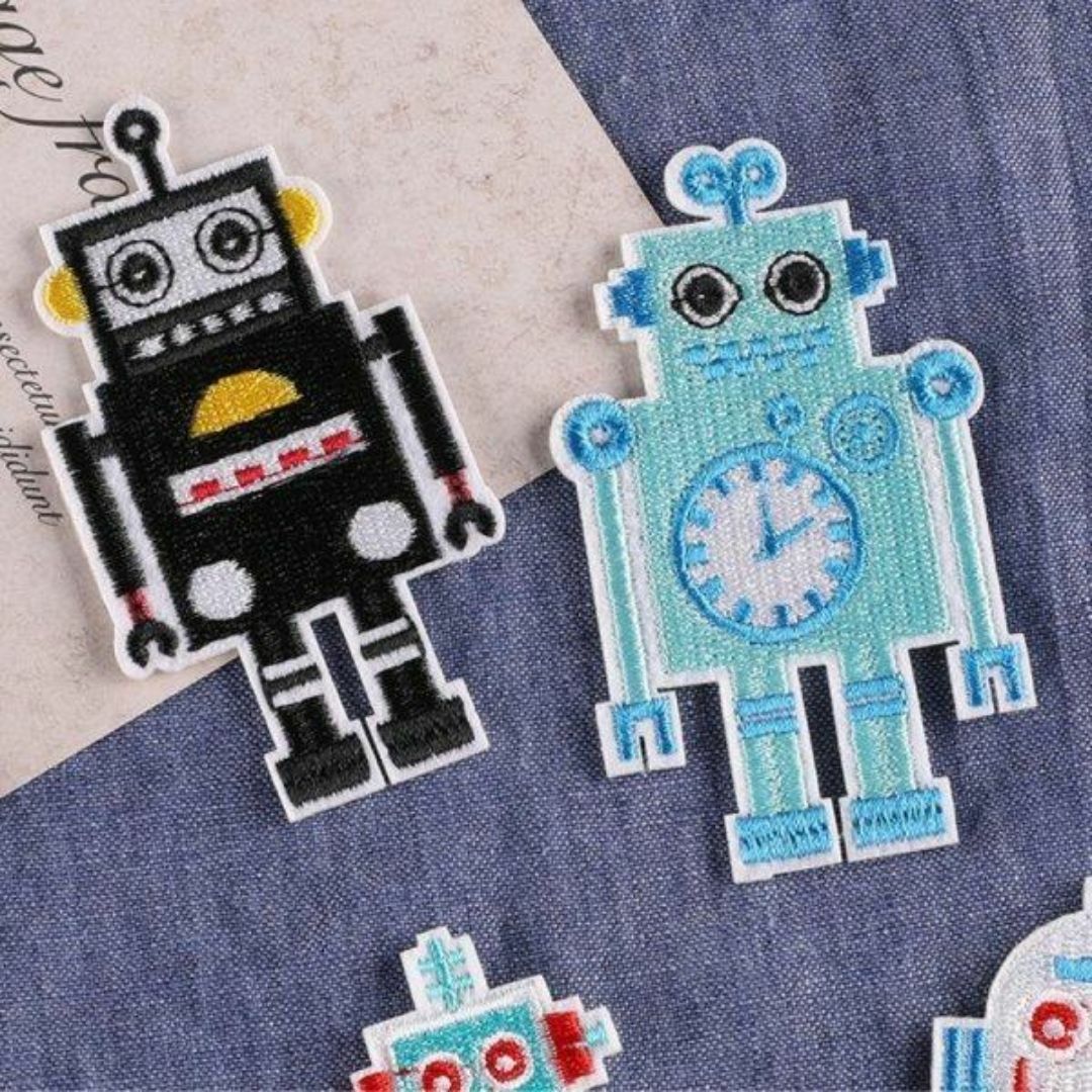 アイロンワッペン ロボット Robot 9枚セット アップリケ ハンドメイド ハンドメイドの素材/材料(各種パーツ)の商品写真