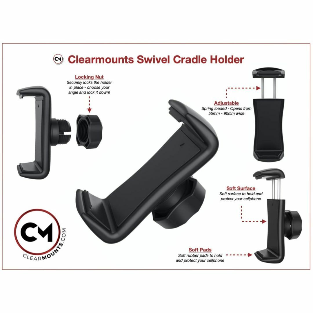 【人気商品】Clearmounts Audi TT(8N)用 スマートフォンホル スマホ/家電/カメラのスマホアクセサリー(その他)の商品写真