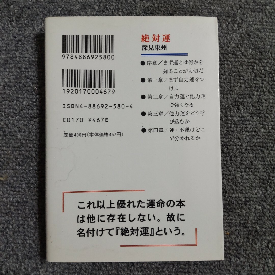 絶対運　史上最高の運命術　タチバナかっぱれ文庫 エンタメ/ホビーの本(文学/小説)の商品写真