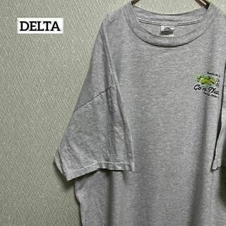 DELTA - DELTA デルタ Tシャツ 半袖 ゆるだぼ ワンポイント 古着 XL