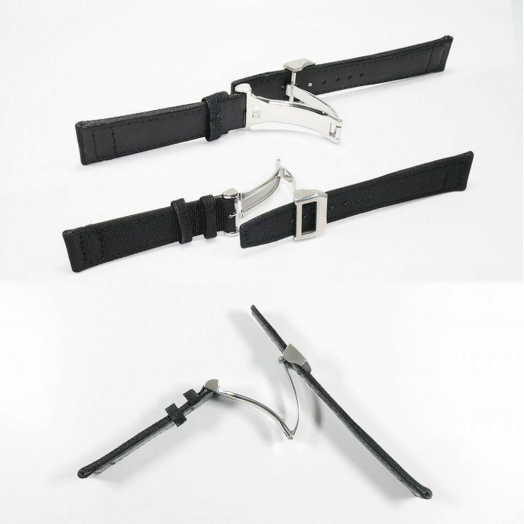 【新製品】 ＩＷＣ用 互換ベルト バックル付き ブラック 22mm [N] メンズの時計(レザーベルト)の商品写真
