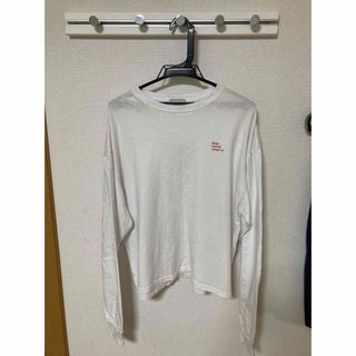 フーズフー(WHO'S WHO)のWWG フーズーフー knit mind... ロンT ホワイト ワンポイント(Tシャツ(長袖/七分))