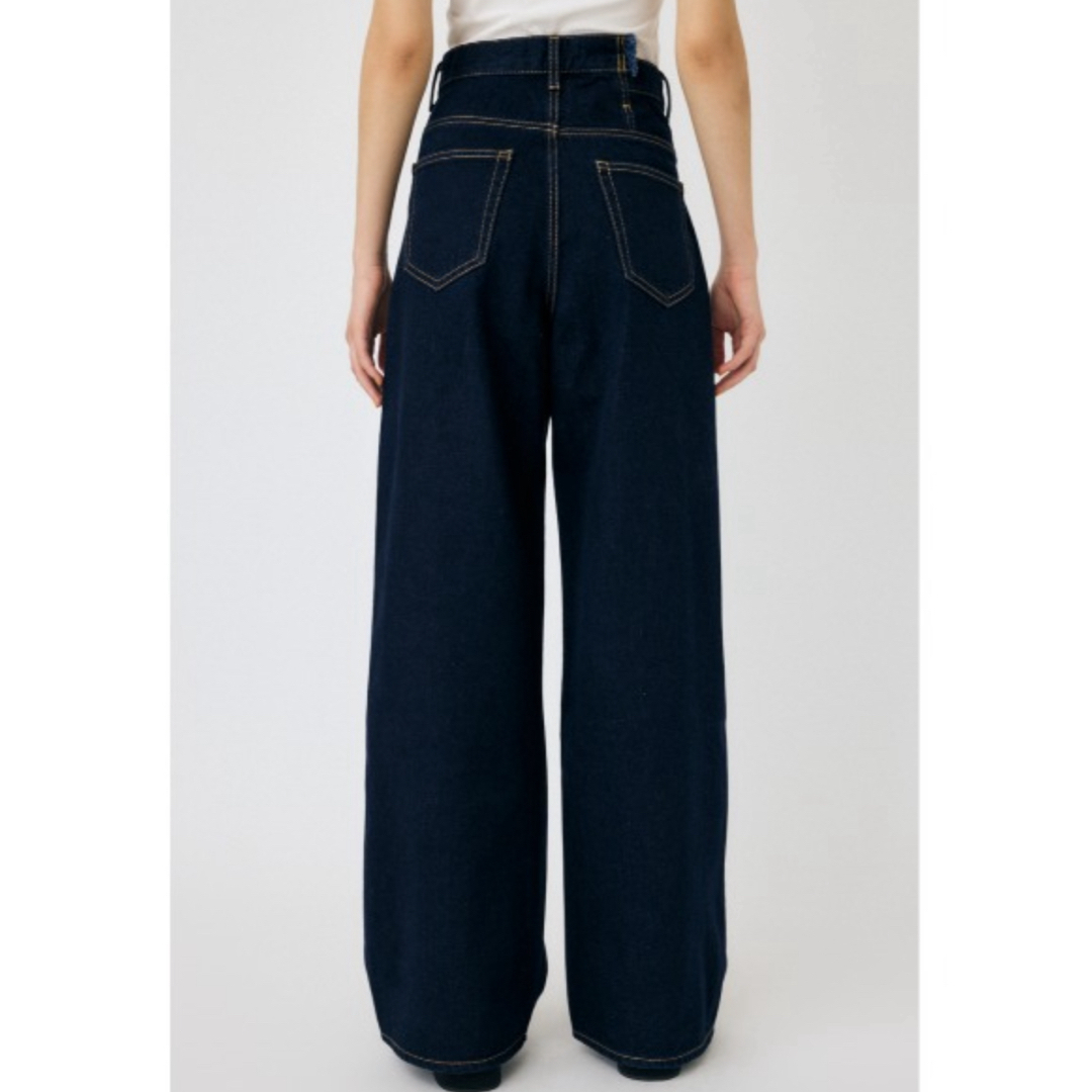 moussy(マウジー)のcross waist wide straight レディースのパンツ(デニム/ジーンズ)の商品写真