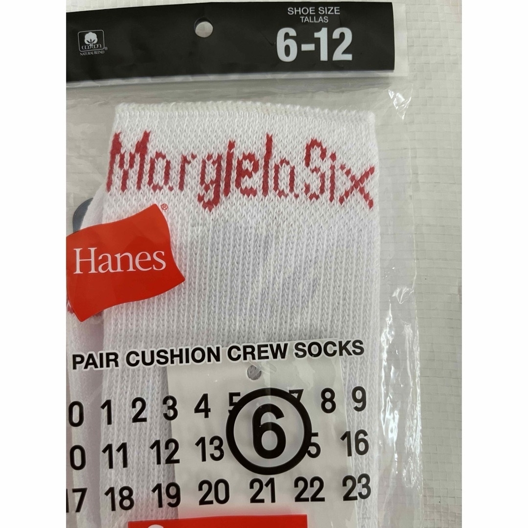 Supreme(シュプリーム)のSupreme x MM6 Hanes Crew Socks 1 Pack 白 メンズのレッグウェア(ソックス)の商品写真