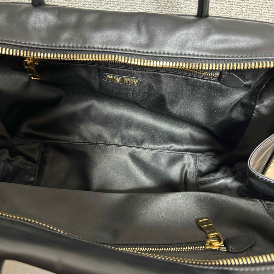 miumiu - miumiu ミュウミュウ 5BB117 バッグ ブラック レシートの通販 miumiu - miumiu ミュウミュウ 5BB117 バッグ ブラック レシートの通販