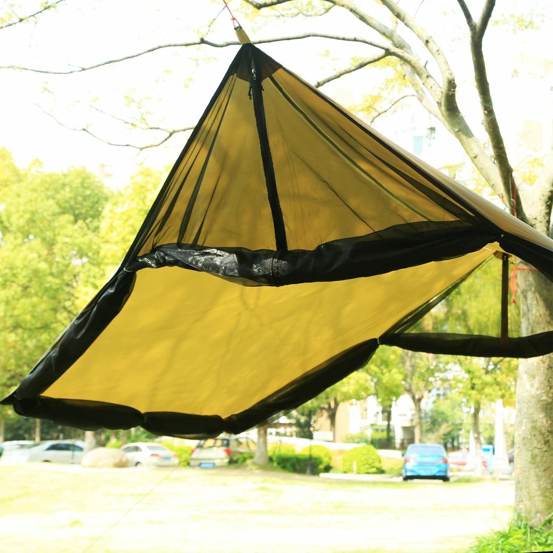 Preself 2-4人用 軽量 ハンモック テント, 通気 快適 蚊や雨を防ぐ スポーツ/アウトドアのアウトドア(テーブル/チェア)の商品写真