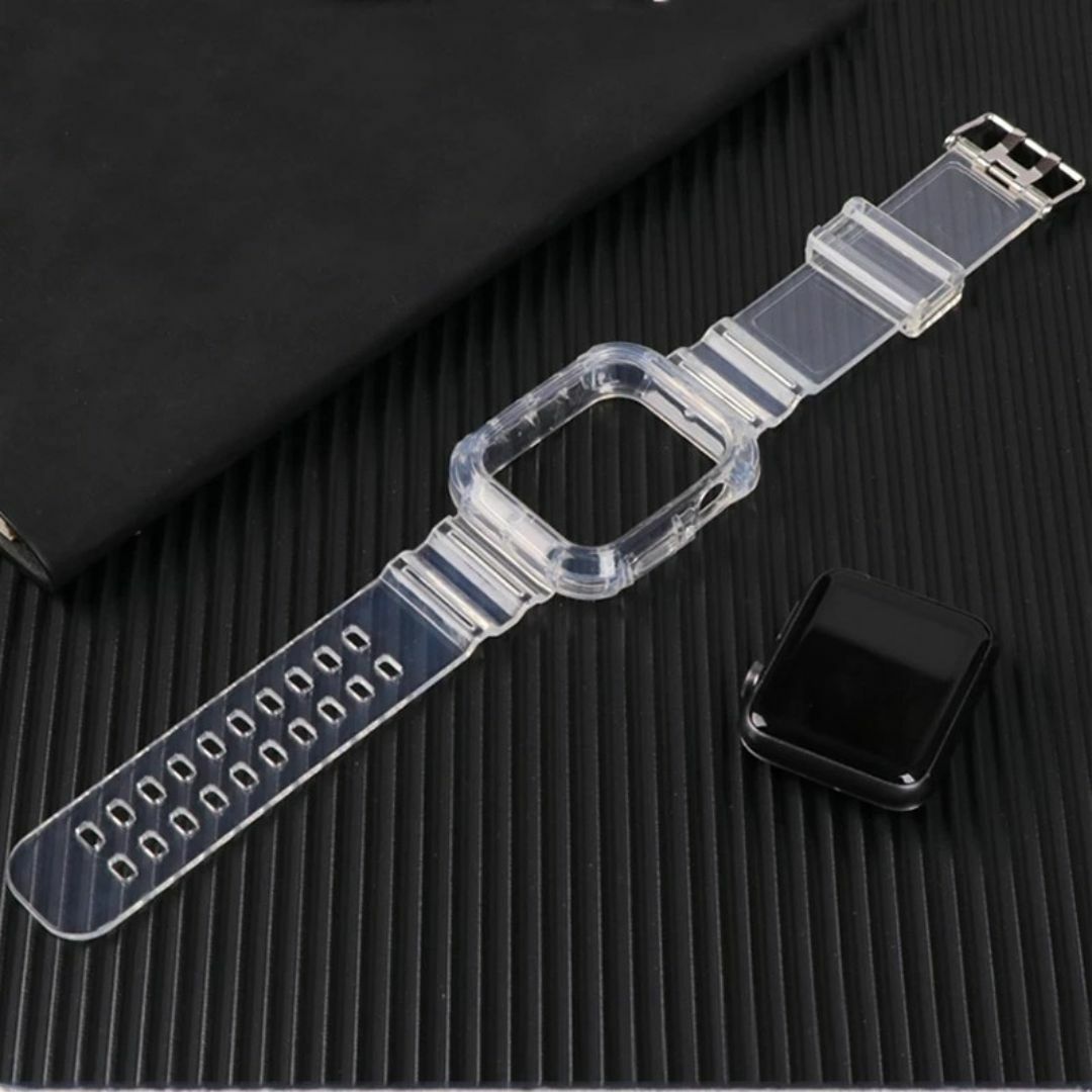 Apple Watch クリアバンド クリアベルト 透明 44mm レディースのファッション小物(腕時計)の商品写真