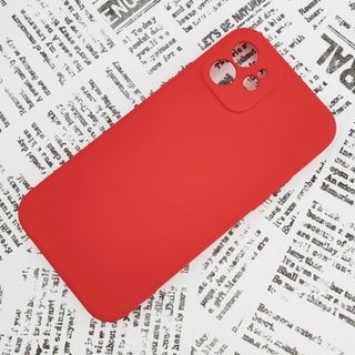 iPhone 12 シリコンケース (01) レッド(iPhoneケース)