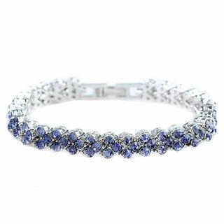 【色: パープル】RIVA Jewelry テニスブレスレット 16.5cm6.(その他)