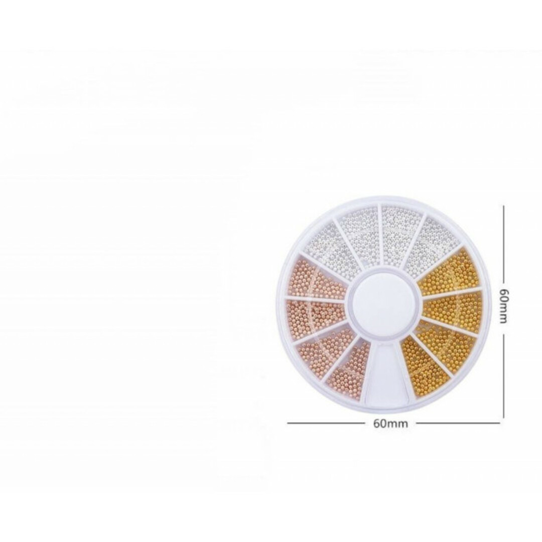 ネイルパーツ　ブリオン　3色　ケース付き　デコパーツ　レジン　ハンドメイド コスメ/美容のネイル(デコパーツ)の商品写真