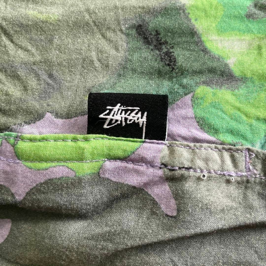 STUSSY(ステューシー)の【レーヨンシャツ、紫陽花】stussyアロハ古着ストリート総柄オープンカラーM メンズのトップス(シャツ)の商品写真