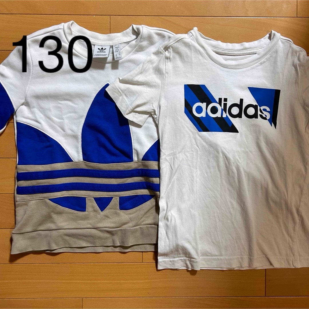 adidas(アディダス)のadidas キッズ　服　トレーナー　Tシャツ　セット キッズ/ベビー/マタニティのキッズ服男の子用(90cm~)(Tシャツ/カットソー)の商品写真
