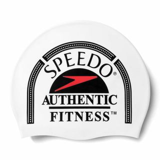 【色: ホワイト】Speedo(スピード) スイムキャップ Print Sili(その他)