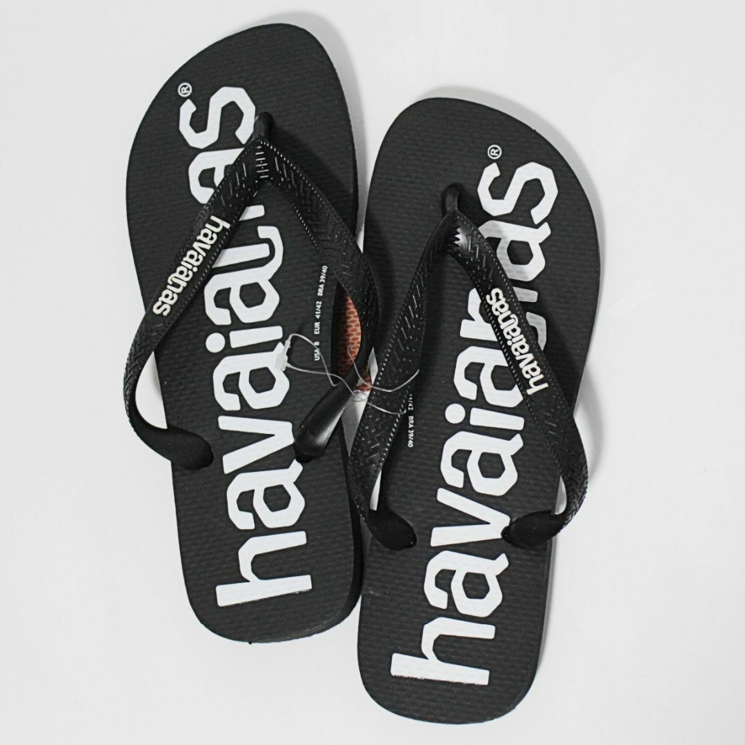 havaianas(ハワイアナス)の新品 ハワイアナス トップロゴ ビーチサンダル 25‐25.5cm 黒 メンズの靴/シューズ(サンダル)の商品写真
