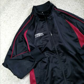 アンブロ(UMBRO)の★UMBRO アンブロ★トラックジャケット クラシカル 人気古着 黒＆赤(ジャージ)